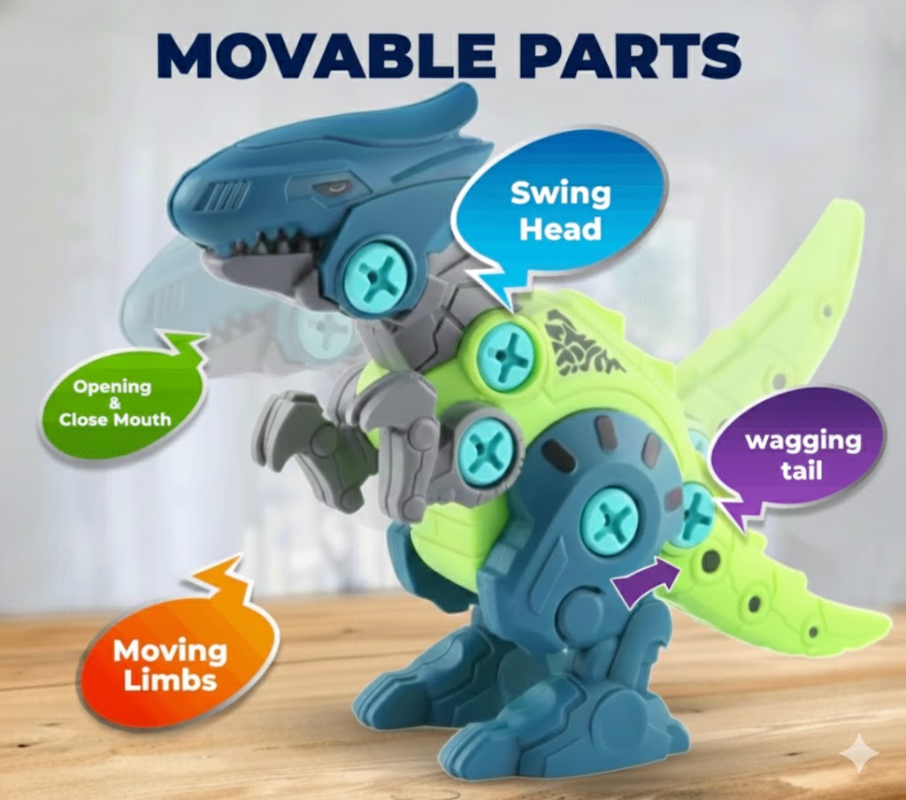 Dinobolt™- Dinosaurier-Bauspielzeug